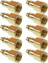 10PCS 1/4 Inch NPT Female Industrial Air Hose Quick Connect Plug Brass Finish Air Compressor Pneumatic Coupler Fitting Adapter...