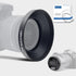 62mm Universal Metal Lens Hood,Wide Angle Lens Hood Compatible All 62mm Brands Camera Lens(and Easy to Install and Remove)+1pcs 62mm Lens Cap...