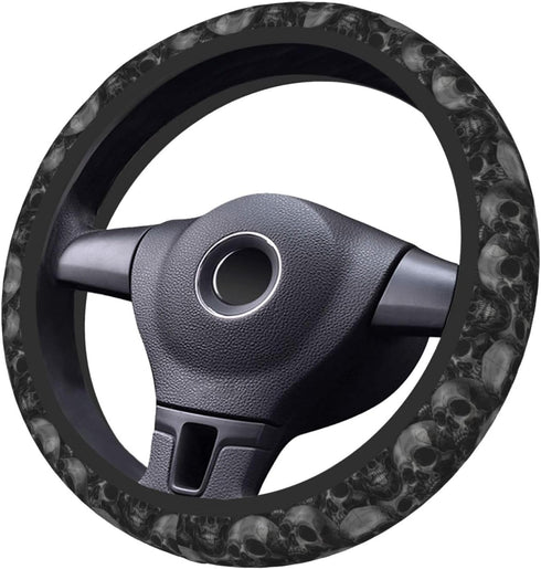 Scary Skull Horror Steering Wheel Cover for Women Men Girls Car Accessories Decor Anti-Slip Neoprene Auto Steering Wheel Covers Protector Universa...
