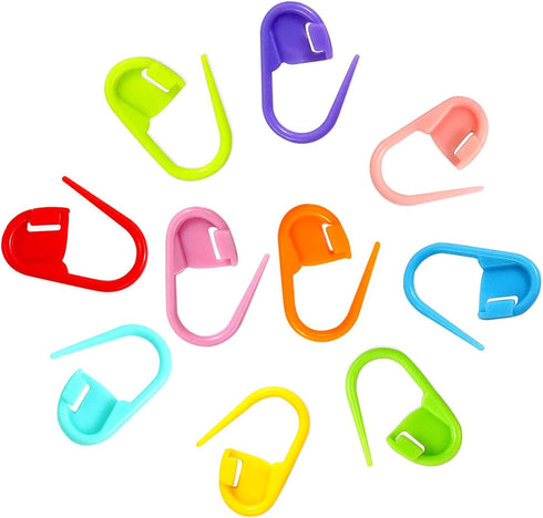 GIRLOOKA 150 Pieces Knitting Crochet Locking Stitch Markers Colorful Knitting Crochet Locking Needle Clip Counter 10 Colors......