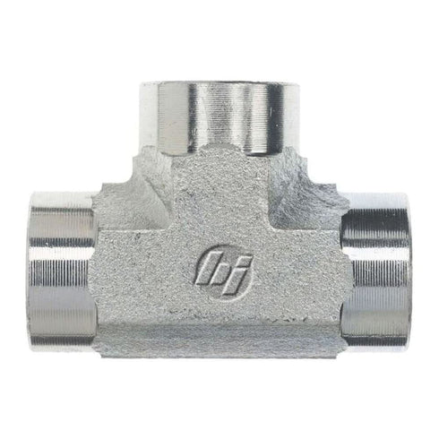 Brennan Industries 5605-06-06-06-FG Forged Steel Tee Tube Fitting, 3/8"-18 NPTF x 3/8"-18 NPTF x 3/8"-18 NPTF Thread, 3/8" Female NPTF x 3/8" Fema...