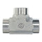 Brennan Industries 5605-06-06-06-FG Forged Steel Tee Tube Fitting, 3/8"-18 NPTF x 3/8"-18 NPTF x 3/8"-18 NPTF Thread, 3/8" Female NPTF x 3/8" Fema...