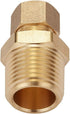 Litorange 2 Pack Metal Brass Compression Tube Pipe Fitting Connector, Straight Coupling Adapter, 3/8" Tube OD x 1/2" NPT Male?Pack of 2)...