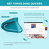Vassink Ergonomic Wireless Mouse, Rechargeable Mouse 2.4Hz Vertical Wireless Optical Mice with USB Receiver, 6 Buttons for PC,Laptop,etc Blue...