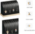 TANG SONG Cambered Wooden Leather Soft Mat Multiple Flat Necklace Display Stand Necklace Chains Organizer Holder for Home (Black)...