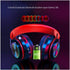 Bluetooth Over Ear Headphones, LED Lights Headphones with Built-in Mic, Light Weight, Bluetooth 5.0, Wireless Foldable HiFi Stereo Headphones for ...