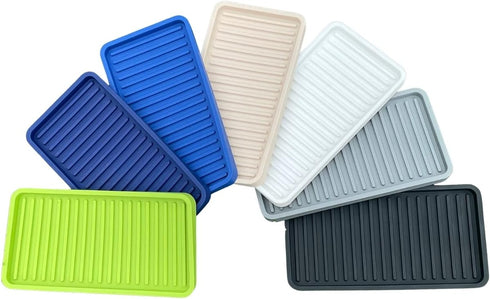 Happitasa Silicone Kitchen Sink Organizer Tray, Sponge Holder and Countertop Protector | Bathroom and Kitchen Soap Dish and Dispenser Tray (Sand D...