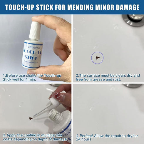 Appliance & Porcelain Paint Touch Up. Porcelain Repair Kit White. White Touch Up Paint for Porcelain + Bathtub Chips and Cracks Repair - Sinks, Tu...