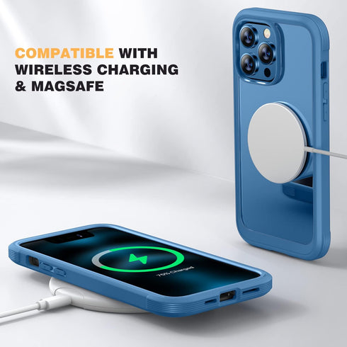 Miracase Designed for iPhone 12 Pro Max Case, Full Body Rugged Case with Built-in Touch Sensitive Anti-Scratch Screen Protector, Soft TPU Case Com...