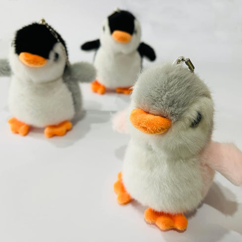 9 Pcs Mini Penguin Stuffed Animal Plush Keychain Toys Cute Penguin Gifts Penguin Party Supplies Small Penguin Hanging Pendant for Bag Christmas Tr...
