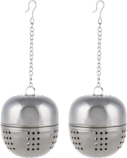 Metal Cool Japanese Tea Infuser - Pack of 2 - Large Stainless Steel Loose Tea Steeper for Kettle - Chinese Tea Cage Balls Dishwasher Safe...