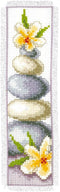 Vervaco Cross Stitch Bookmark Kit Pebbles and Petals 2.4" x 8"...