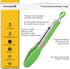 Mini Tongs with Silicone Tips 7 Inches Silicone Cooking Tongs, Set of 3 (Green)...