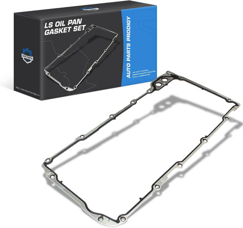 LS Oil Pan Gasket Set Compatible with LS Series Motor Cadillac Chevy Chevrolet GMC Hummer Pontiac 4.8L 5.3L 5.7L 6.0L 97-15 Replaces OE# 12612350...