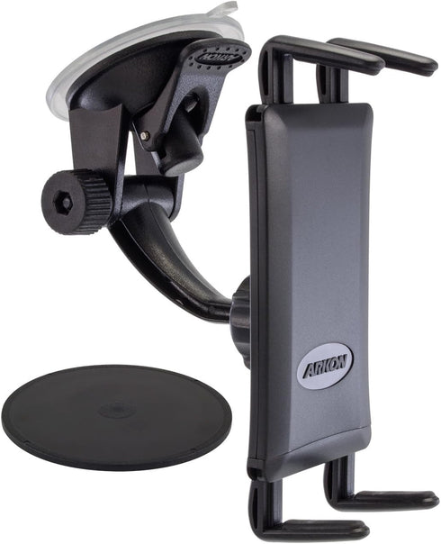 ARKON Mounts Windshield and Dash Suction Car Mount Holder | Secure Phone & Small Tablet Holder | Firm Windshield Suction | Compatible with iPhone,...