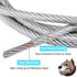 4/6FT Cable Slip Lead Dog Leash, Chew Proof Steel Wire Dog Leash with Reflective Soft Nylon Handle for Teething Puppies Small Medium Dogs Training...