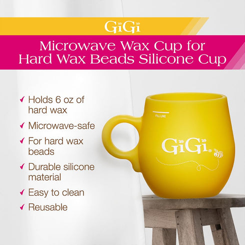 GiGi Microwave Wax Cup for Hard Wax Beads Silicone Cup...