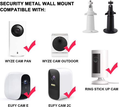 BFYTN Security Camera Wall/Ceiling Mount, Adjustable Indoor/Outdoor Mount Compatible with Arlo Pro/2/3/Ultra, & Others - Stick Up Cam Battery, euf...