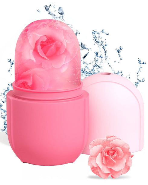 Ice Roller for Face & Eye, Beauty Facial Ice Holder Mold Face Puffiness Relief Massage Skin Care Tools for Brighten Lubricate Shrink Pores Remove ...