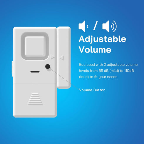 Door Window Alarm - 2 Pack - Adjustable Volume Door Alarm Sensor Wireless Door Alarms for Kids Safety, Door Open Chime Burglar Alert Window Alarm ...
