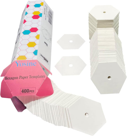 400pcs 1 Inch Paper Piecing for Quilting DIY Patchwork Sewing Crafts,Quilting Templates for Sewing Supplies Quilting Accessories Crafting Tools,He...