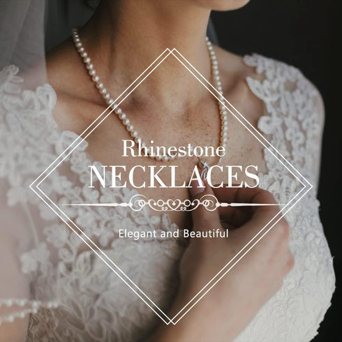 Yean Silver Wedding Jewelry Sets Rhinestone Necklace and Earring Set Crystal Prom Jewelry Sets for Women...