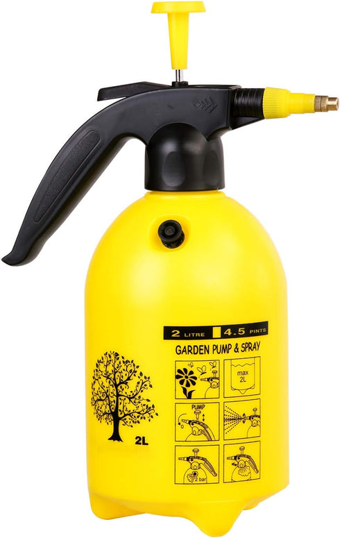 Garden Pump Sprayer Portable,Hand-held Lawn Pressure Pump Sprayer Bottle with Adjustable Nozzle for Spraying Weeds/Watering/Home Cleaning/Car Wash...