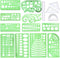 15Pcs Geometric Stencils Drawing Templates,Drawing Stencils Drafting Tools with Geometry Set,Circle,Curve Shape Stencils Drafting Tools for Drawin...