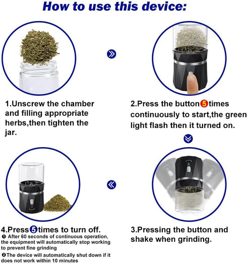 Mini Small Grinder Electric Grinder With USB Rechargeable Spice Grinder Automatic Onion Grinder...