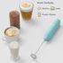 Powerful Milk Frother Handheld Foam Maker, Mini Whisk Drink Mixer for Coffee, Cappuccino, Latte, Matcha, Hot Chocolate, With Stand, Aqua...