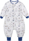Baby Sleeping Bag with Feet, Summer Toddler Sleeping Sack with Legs Long Sleeves,Baby Wearable Blanket Sleep Sack 0.5 TOG (Seabird, 12-24 Months)...