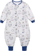 Baby Sleeping Bag with Feet, Summer Toddler Sleeping Sack with Legs Long Sleeves,Baby Wearable Blanket Sleep Sack 0.5 TOG (Seabird, 12-24 Months)...