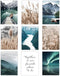 Canssape Set of 9 Nature Mountain Wall Art Green Lake Picture Prints for Wall Decor Home Decorations for Living Room Love Travel Posters Botanical...