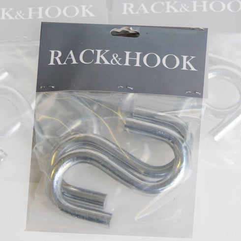 WALLNITURE Premium Quality Heavy-Duty Small S Shaped Utility Hooks Chrome Finish 3.5 Inches Pack of 4...