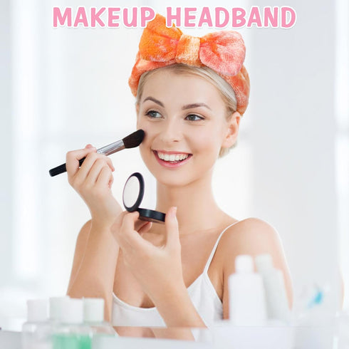 8 Pack Spa Headband for Women Headband for Washing Face Soft Coral Fleece Skincare Headband Makeup Headband Bow Hair Bands Head Wraps for Facial F...
