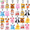 24 Pack Mini Plush Animals Toys, Small Stuffed Animal Plush Keychain Set for Goodie Bag Fillers, Easter Basket Stuffers, Easter Party Favors, Clas...