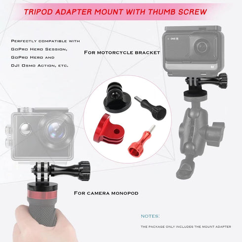 Alumium Tripod Mount Adapter, Gopro Threaded Mount Adapter,Action Camera Tripod Aluminum Mount,for GoPro Max, GoPro Hero, DJI Osmo Action Camera ?...