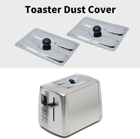 2pcs Toaster Dust Cover, Stainless Toaster Appliance Top Cover, Steel Electric Bread Maker Upper Cover for Bread Machine...