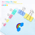 Small Binder Clips, 48 Pack, 3/4 Inch, Standard 19mm, Dark Colorful, Capacity 0.31 Inch, Small Binder Paper Clips, Fold Clamp, Small Size, Office ...
