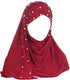 RARITYUS Women Muslim Hijab with Rhinestone Beads Soft Head Wrap Scarf Shawl Islamic Ramadan Long Hejab...