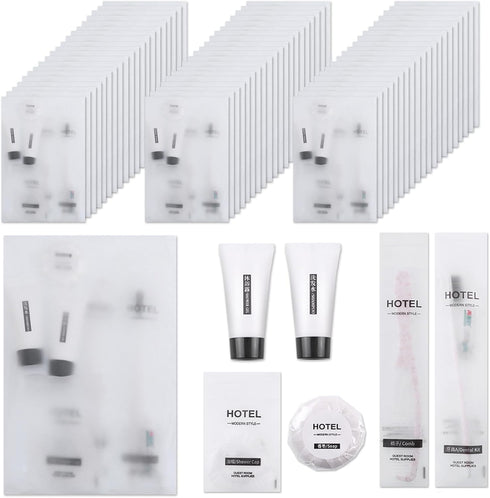 Hygiene Kit, Hygiene Kit Bulk, Travel Hygiene Kit With Toothbrush, Toothpaste, Comb, Shampoo, Shower Gel, Shower Cap And Soap, Individually Packed...