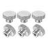 uxcell Knurled Thumb Nuts, 6Pcs M3 x D11mm x H7mm Stainless Steel Round Knobs Fasteners Blind Hole Hand Screw Nut Silver for 3D Printer Parts, Mac...