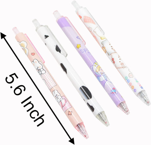 YIKANGHENG 30 Pcs Fine Point Cute Pens With a Pen Holder, 0.5mm 30 Different Random Styles Black Ink Kawaii Gel Pens for Office, Study, Gift and H...