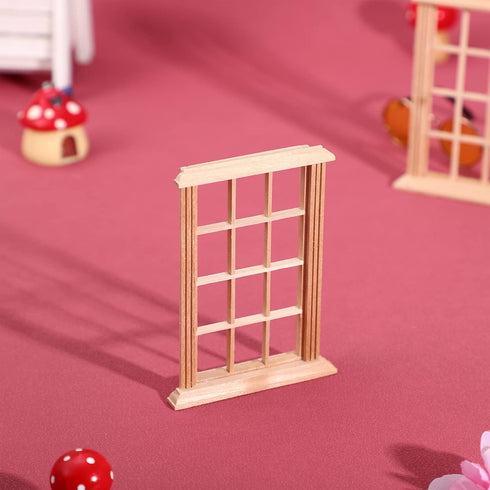 2pcs Mini Furniture Doll House Miniature Window Frame Model Decoration Windows Dollhouse Furniture...