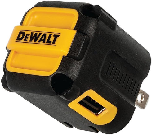 DEWALT 2-Port USB Wall Charger — NeverBlock Worksite Charger — Dual 5V/2.1A Power AC Adapter — Fast Charging Block Cube for iPhone 14 13 12 SE 11P...