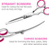 5 in1 Dog Grooming Scissors Kit, Professional Dog Scissors for Grooming with Safety Round Tips, Titanium Coated Grooming Scissors Kit for Dogs Cat...
