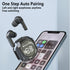 Wireless Earbuds, Bluetooth 5.3 Ear Buds LED Power Display Headphones Bass Stereo, Earbuds in-Ear Noise Cancelling Mic, Sports Earphone Microphone...