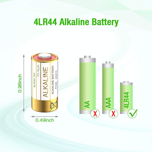EBL 6 Volt Battery 4LR44 Dog Collar Batteries (10 Pack) 6V Alkaline Batteries 476A / PX28A / A544 / K28A / L1325...