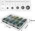 100Pcs Black Sewing Buttons,4-Hole Craft Buttons, 5 Sizes,with Compartment Storage Box, Suitable for Sewing,Suit coat shirt buttons?DIY Decoration...