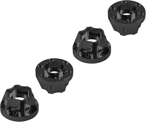 Metal RC 12mm Wheel Hex Hub Extension Combiner Compatible with 1.9/2.2inch Wheel Rim Axial SCX10 Traxxas TRX4 D90 1/10 RC Crawler (12mm, Black)...
